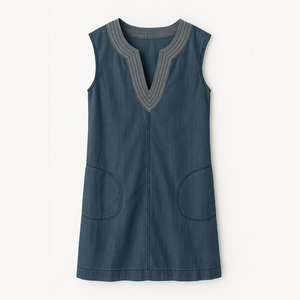 Trina Turk Blue Denim Midi Dress